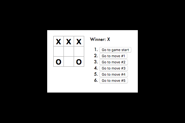 Screenshot of tic-tac-toe game